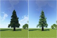 When combined with shaders, leaves look absolutely stunning (Image via u/Trrig on Reddit)
